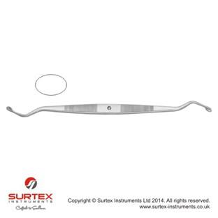 Williger skrobaczka podwjna owalna,Ryc00-Ryc0,17cm/Williger Curette Double Ended Oval Fig00-Fig0,17