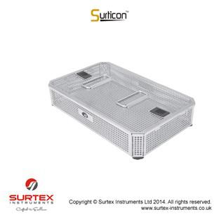 Sutricon™kosz3/4,z pokryw,405x253x100mm/Surticon™Sterile 3/4Basket,With Lid,405x253x100