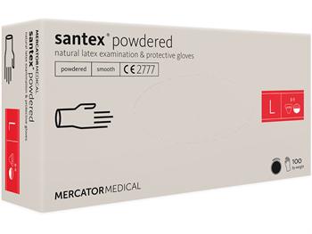 SANTEX rkawiczki lateksowe - pudrowane - L/SANTEX LATEX GLOVES - PRE POWDERED - L