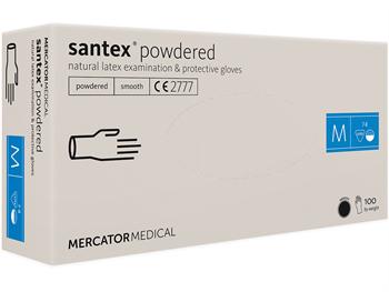 SANTEX rkawiczki lateksowe - pudrowane - M/SANTEX LATEX GLOVES - PRE POWDERED - M