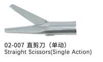 Noyczki proste (jednostronne) do 5mm narzdzi/5mm instrument tip straight scissors(single action)