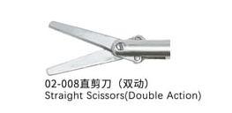 Noyczki proste (dwustronne) do 5mm narzdzi/5mm instrument tip straight scissors(double action)