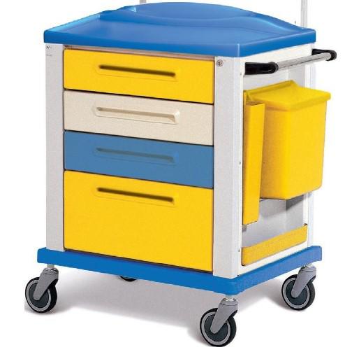 Wzek Podstawowy - standardowy-ty/BASIC TROLLEY-standard-4 drawers-yellow