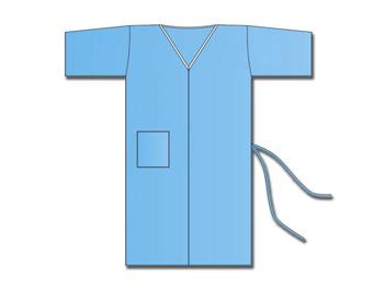 KIMONO dla pacjenta z wkniny , niesterylne - niebieskie/PATIENT NON WOVEN KIMONO - blue